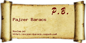 Pajzer Baracs névjegykártya